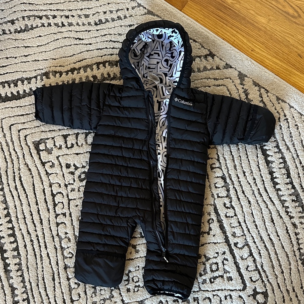 Columbia Black Quilted Kids Footie